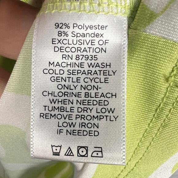 Susan Graver Womens 1X Green Butterknit Chain Link Preppy Equestrian Retro Dress - Picture 7 of 10